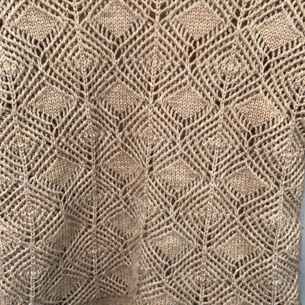 J. Crew camel colored open weave sweater sz S